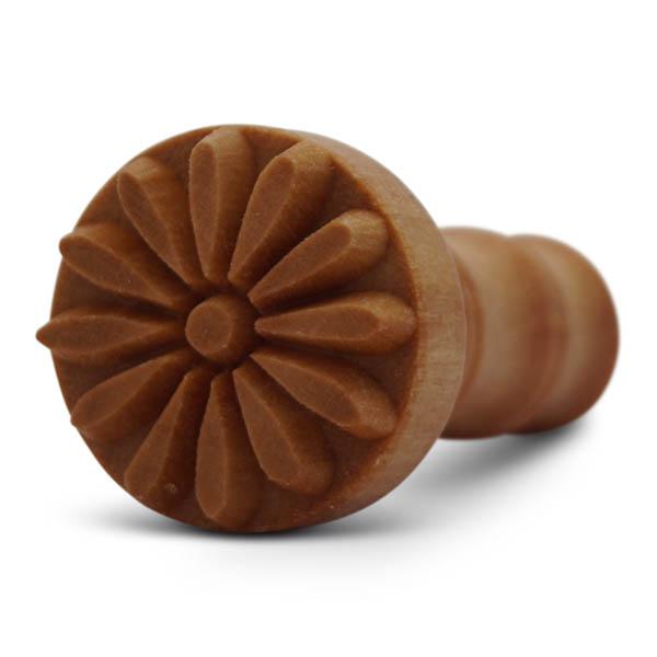 Trästämpel, 2,5 cm, blomma