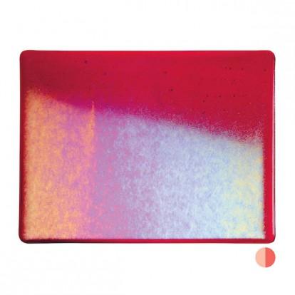  Glass sheet 1122-31 Red-Orange, Irid. 